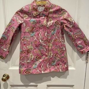 Girls Little Joules “ Weather for Ducks RainCoat” size 9-10